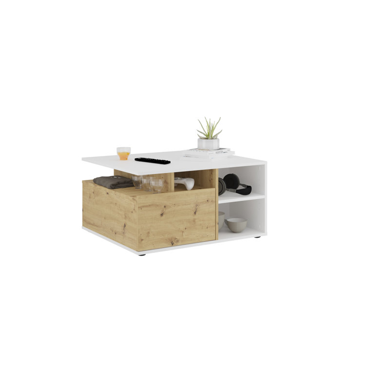 Latitude Run Kwadjo Wheel Coffee Table with Storage Wayfair.co.uk
